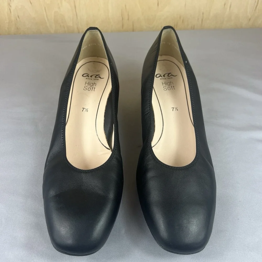 ara Gabrielle High Soft Pumps Women's Size 7.5 Comfort Leather Shoes Since 1949